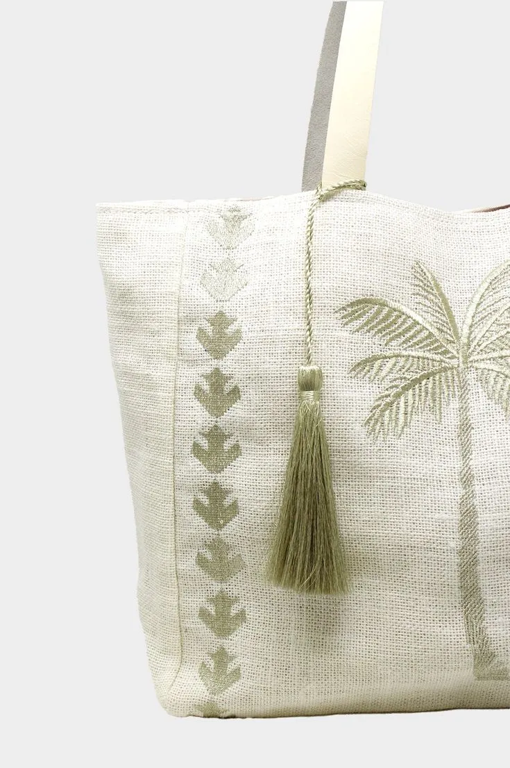 Palm Tree Jute Bag